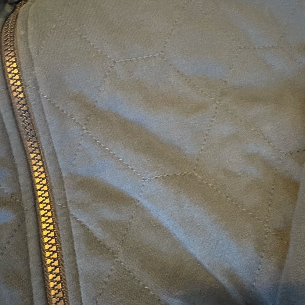 L.L. Bean Quilted Cotton Zip Jacket Blue Large Regular - Picture 6 of 14